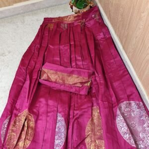 Rani Pink Litchi Silk Traditional Pattupavada