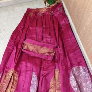 Rani Pink Litchi Silk Traditional Pattupavada