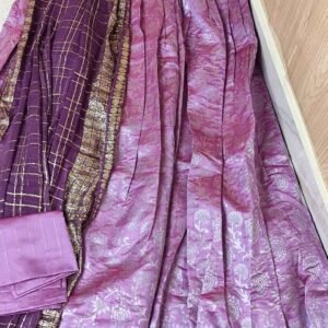 Rajanya Dhavani – Silk & Georgette Traditional Ensemble