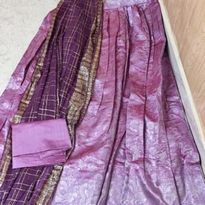 Rajanya Dhavani – Silk & Georgette Traditional Ensemble