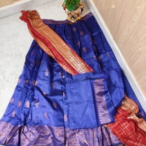 Nayara Blue – Banarasi Litchi Silk Ensemble