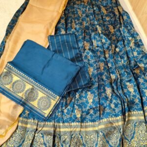 Banarasi weaving Litchi silk lehenga set