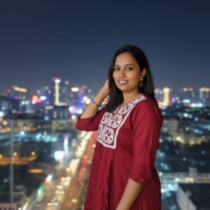 RICH LOOK RAYON EMBROIDERY WORK ONLY KURTI RED