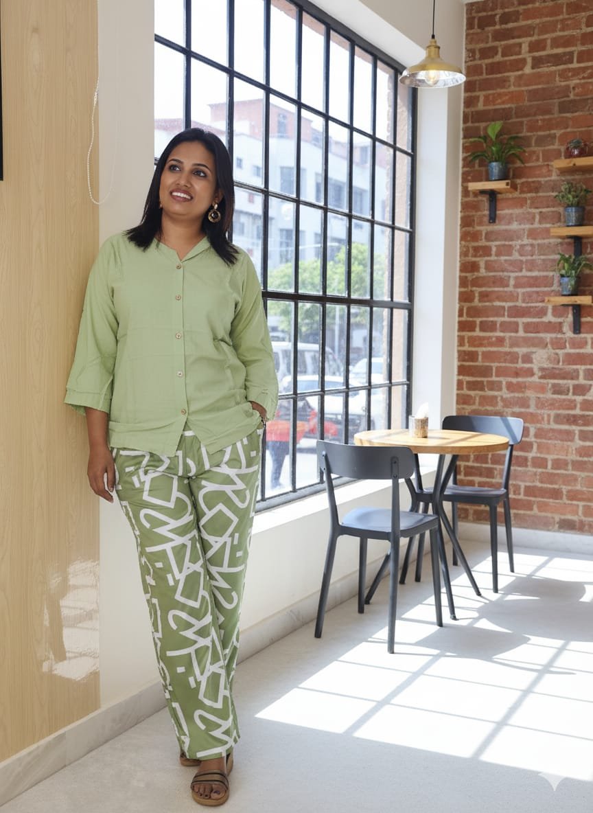 The Serene Comfort Loungewear Set (Green) - Image 3