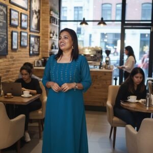 Blooming Georgette A-Line Top: Rust Brown Elegance Product Highlights