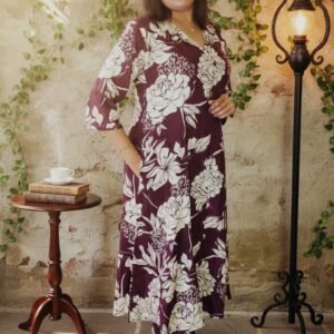 Wine Floral Co ord set