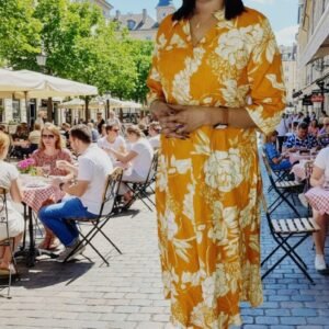 Mustard floral co-ord set