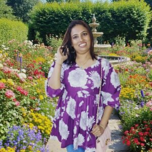 Tunic Short top Violet colour Floral print