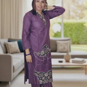 Cambric Cotton Ajrak Co-Ord Set