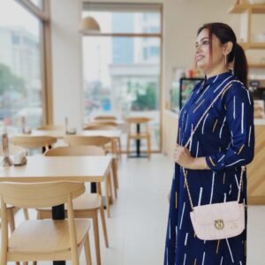 Navy Blue Straight Kurti