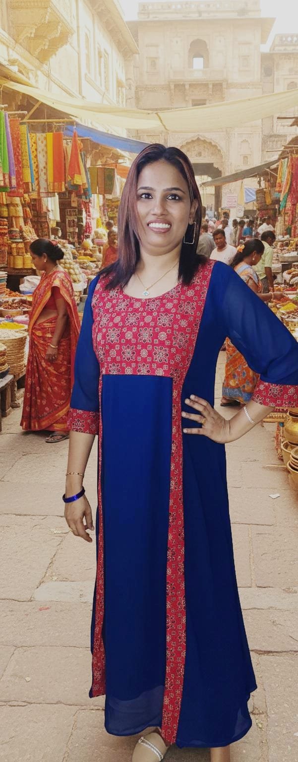 A-Line Georgette Frock Dress