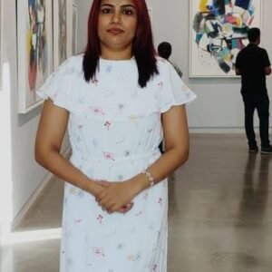 White Floral Printed Ruffle Neck Midi Dress