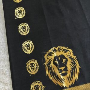 Garjanam - Black Single Dhothi/Mundu