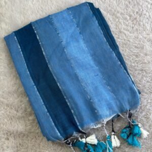 Colour pallette mul cotton saree-Blue